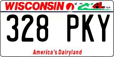 WI license plate 328PKY