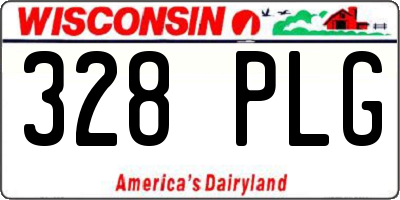 WI license plate 328PLG