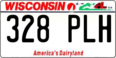 WI license plate 328PLH