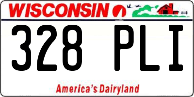 WI license plate 328PLI