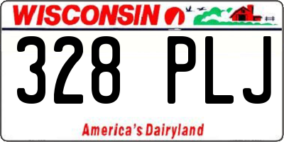 WI license plate 328PLJ