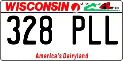 WI license plate 328PLL