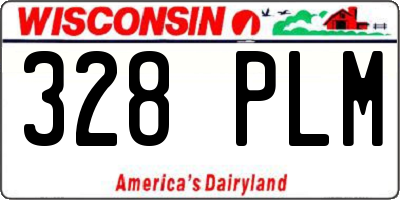 WI license plate 328PLM