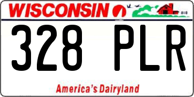 WI license plate 328PLR