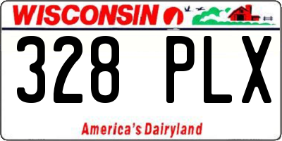 WI license plate 328PLX