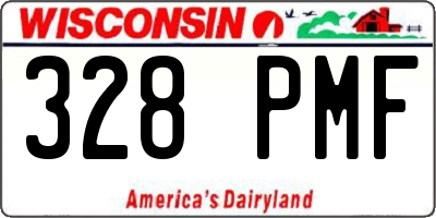 WI license plate 328PMF