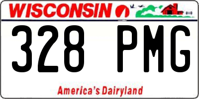 WI license plate 328PMG