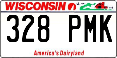 WI license plate 328PMK