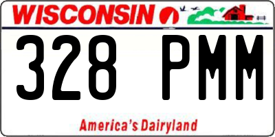 WI license plate 328PMM