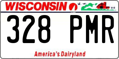 WI license plate 328PMR