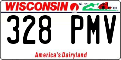 WI license plate 328PMV