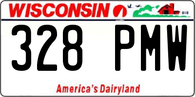 WI license plate 328PMW