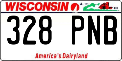 WI license plate 328PNB
