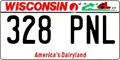 WI license plate 328PNL