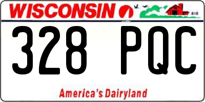WI license plate 328PQC