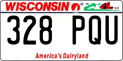 WI license plate 328PQU