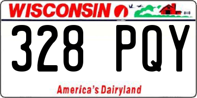 WI license plate 328PQY