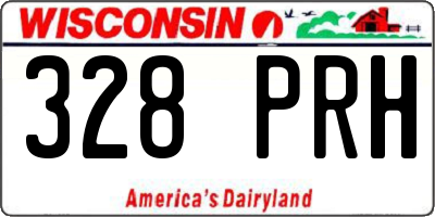 WI license plate 328PRH