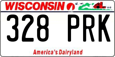 WI license plate 328PRK