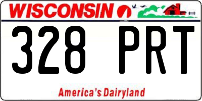 WI license plate 328PRT