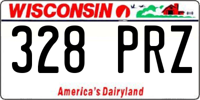 WI license plate 328PRZ