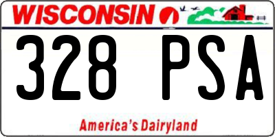 WI license plate 328PSA