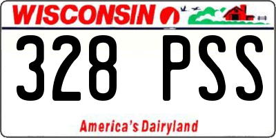 WI license plate 328PSS