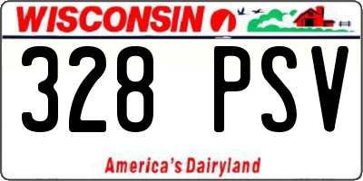 WI license plate 328PSV