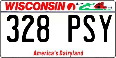 WI license plate 328PSY