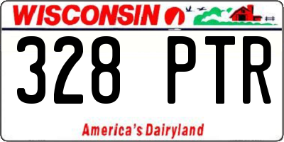 WI license plate 328PTR