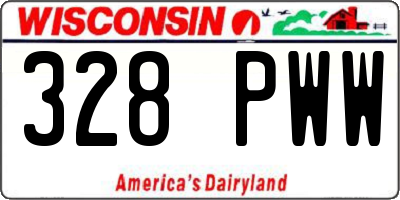 WI license plate 328PWW