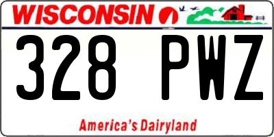 WI license plate 328PWZ
