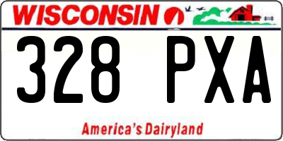 WI license plate 328PXA