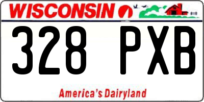 WI license plate 328PXB