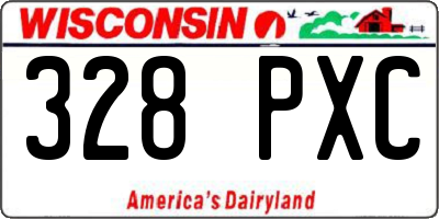 WI license plate 328PXC