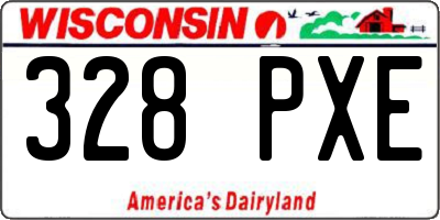 WI license plate 328PXE