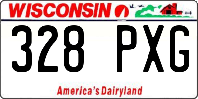 WI license plate 328PXG