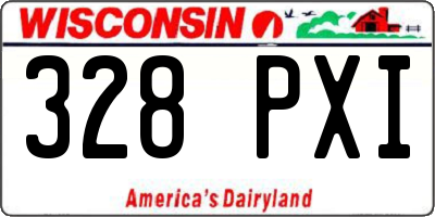 WI license plate 328PXI