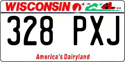WI license plate 328PXJ