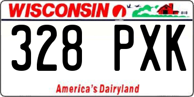 WI license plate 328PXK