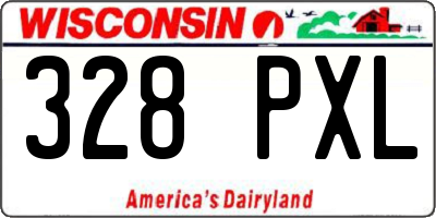 WI license plate 328PXL