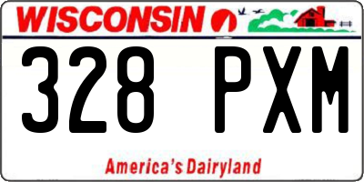 WI license plate 328PXM