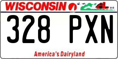 WI license plate 328PXN