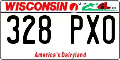 WI license plate 328PXO