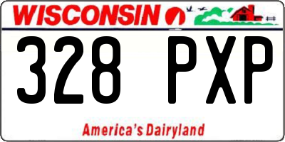 WI license plate 328PXP