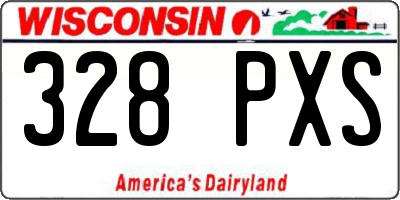 WI license plate 328PXS
