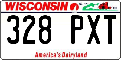 WI license plate 328PXT