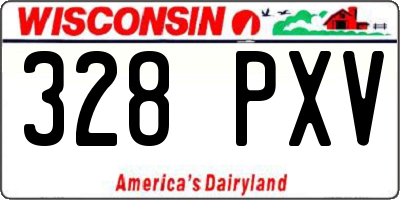 WI license plate 328PXV