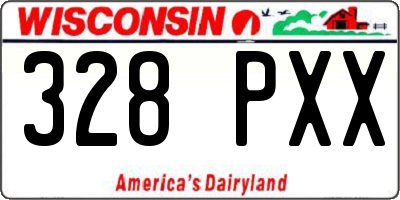 WI license plate 328PXX