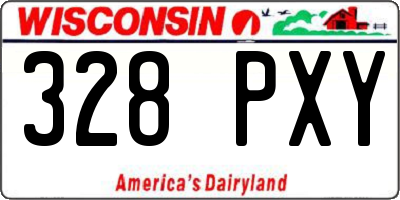 WI license plate 328PXY